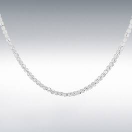 italian silver square bead necklace UK ISSBN a main