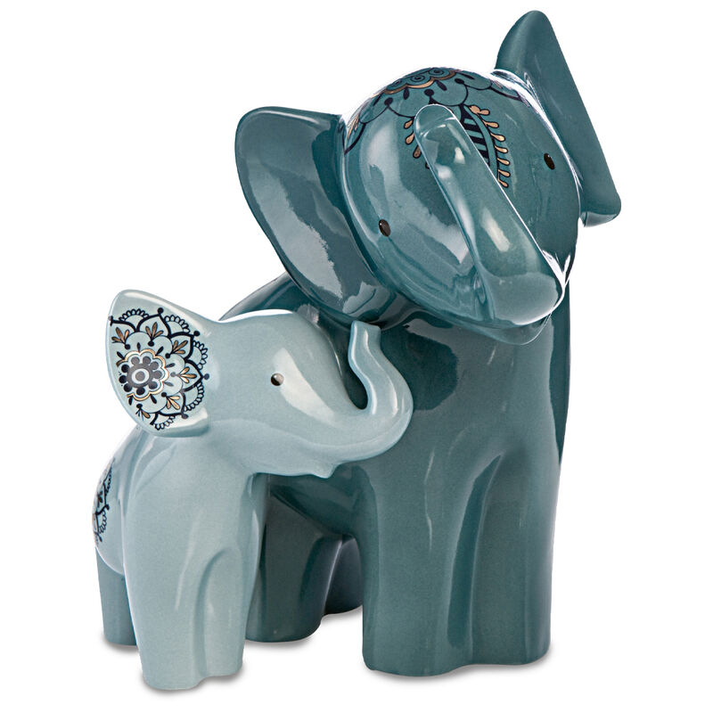 mum and calf elephant figurine UK MCEF a main