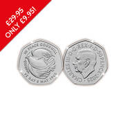 80th anniversary of ve day 50p coin UK FPCV a main