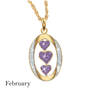 my daughter i love you birthstone diamond pendant UK DILUBP2 b feb