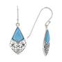 blue mother of pearl drop earrings UK BMOPE a main