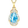Siren of the Sea Blue Topaz  Diamond Pendant 5246 001 1 1