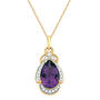 amethyst pear pendant UK AMPP a main