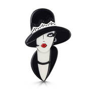 chic monochromatic art deco brooch UK MADB a main