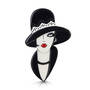 chic monochromatic art deco brooch UK MADB a main