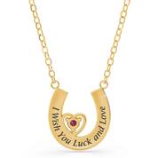 luck love ruby and diamond necklace UK LLRDN2 b two