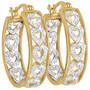 diamond hearts hoop earrings UK DHHOE2 a main