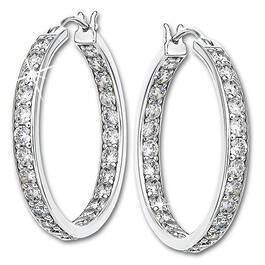 dazzling inside out hoop earrings UK DIOH2 a main