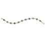 smoky quartz silver flower bracelet UK SQSFB a main