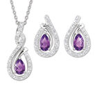 drops of amethyst earring and pendant set UK APES a main