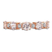 morganite 9ct rose gold eternity ring UK MGER b two