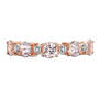 morganite 9ct rose gold eternity ring UK MGER b two