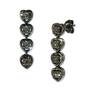 blue diamond heart drop earrings UK BPHDE a main