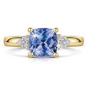 exclusive reserve aaa tanzanite and diamond 9ct gold ring UK ERTDR a main