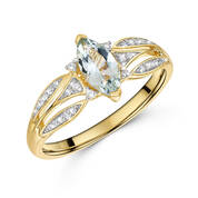 ocean breeze aquamarine and diamond ring UK OBAR a main