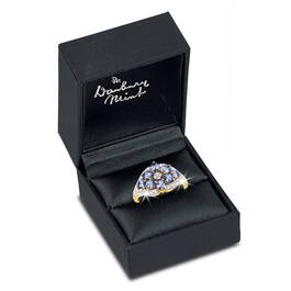 rare tanzanite bouquet 14ct gold ring UK TBR5 c three