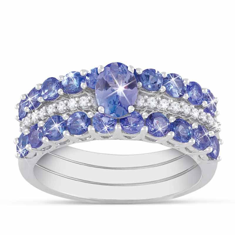 Tanzanite Stacking Ring Set