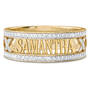 personalised diamond kiss ring UK PIXR a main