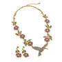 Soaring Splendor Hummingbird Neck and Earrings 10054 0012 b angle shot