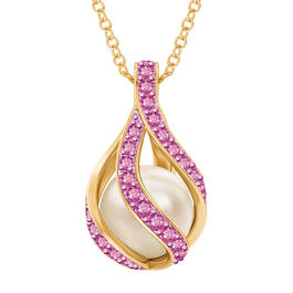 Loves Embrace Pearl Birthstone Necklace 10144 0014 j october