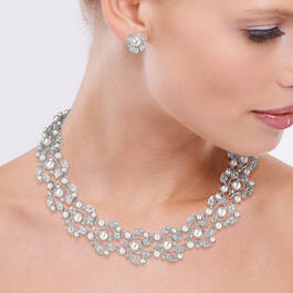 PremierPearl Statement Neck Earrings 11395 0018 m model