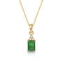 sakota green emerald and white topaz pendant UK SGETP a main