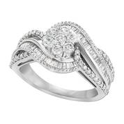 swirls of devotion diamond silver ring UK SDDSR a main
