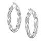silver stardust twist hoop earrings UK SSTHE a main