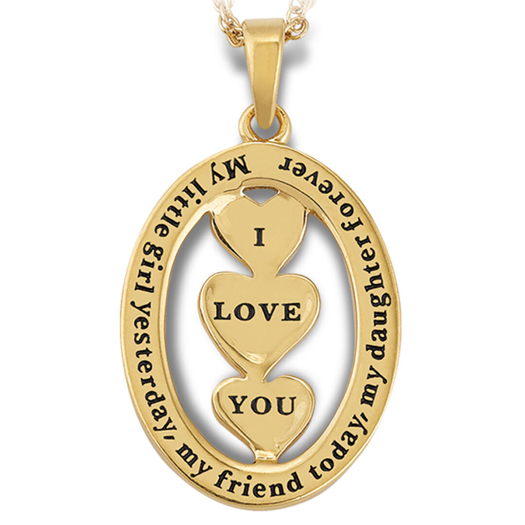 My daughter i love you diamond pendant sales
