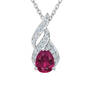 Genuine Birthstone & Diamond Pendant, Genuine Birthstone Diamond Pendant 11573 0012 g july
