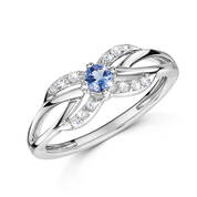 silver tanzanite spotlight ring UK STSLR a main
