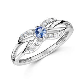 silver tanzanite spotlight ring UK STSLR a main