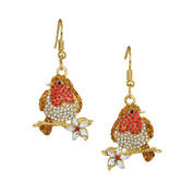 PERCHED ROBINS CRYSTAL EARRING UK PEROE a main