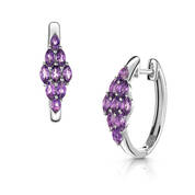purple verbena amethyst earrings UK PVAE a main
