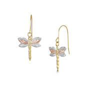 9ct gold dragonfly dreams pendant with free earrings UK GODFS b two
