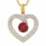 Personalized Birthstone Heart Pendant 6307 001 5 1