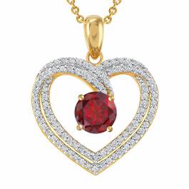 Personalized Birthstone Heart Pendant 6307 001 5 1