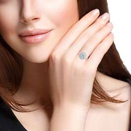 The DiamondFire 100 Facet Ring 4913 001 6 5