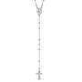 ITALIAN SILVER ROSARY NECKLACE UK IROSN a main