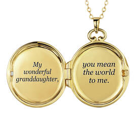 You Mean the World to Me Granddaughter Diamond Locket 10698 0014 e open locket