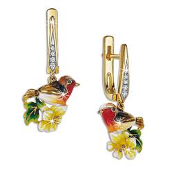robin enamel earrings UK RBEE a main