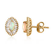 Opal White Zircon Stud Earrings 11142 0261 a main