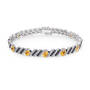 Personalized Black Diamond and Birthstone Bracelet 10776 0019 k november