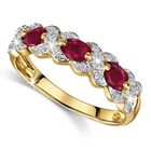 ruby and diamond kiss 9ct gold ring UK RDKIR2 a main