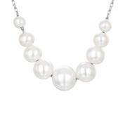 PEARL PENDULUM SILVER NECKLACE UK PEPEN a main