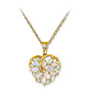 opal heart pendant UK OPHER2 a main