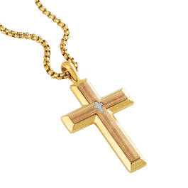 Personalized True Cross Diamond Pendant 12053 0015 d side