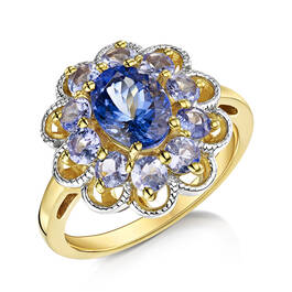 tanzanite in full bloom ring UK TIFBR a main