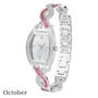 birthstone swirl bracelet watch UK BSWB j october