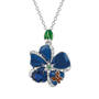 blue garden floral pendant and earring set UK BGFS a main